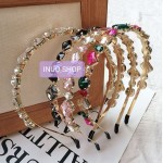 Diademas barrocas con gemas de cristal para mujer